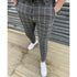 Men's Fashion Plaid Casual Tapered Trousers