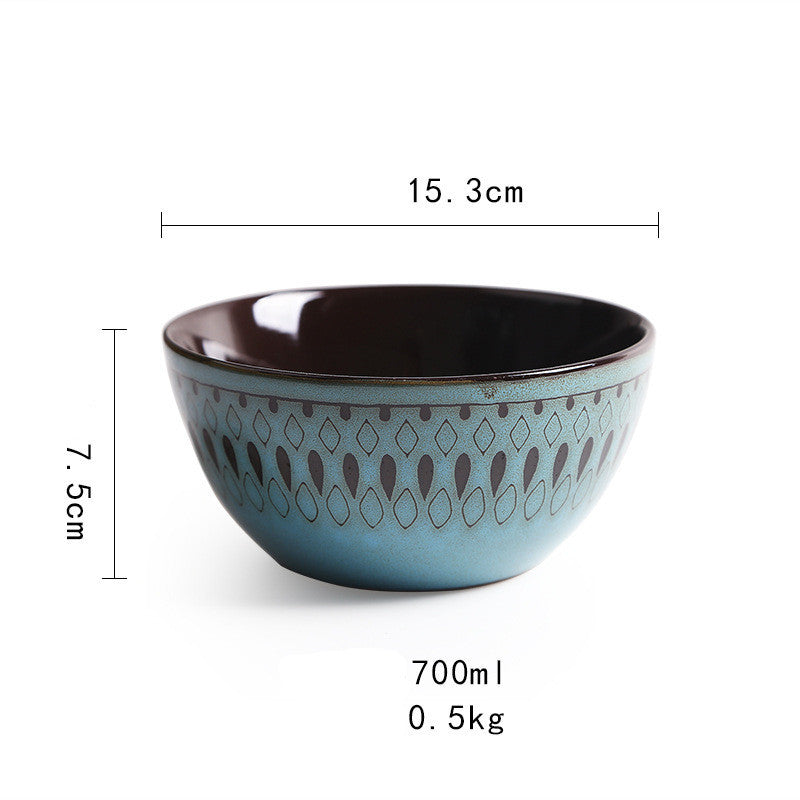 Retro Ceramic Tableware Set – Elegant & Functional Dining Essentials