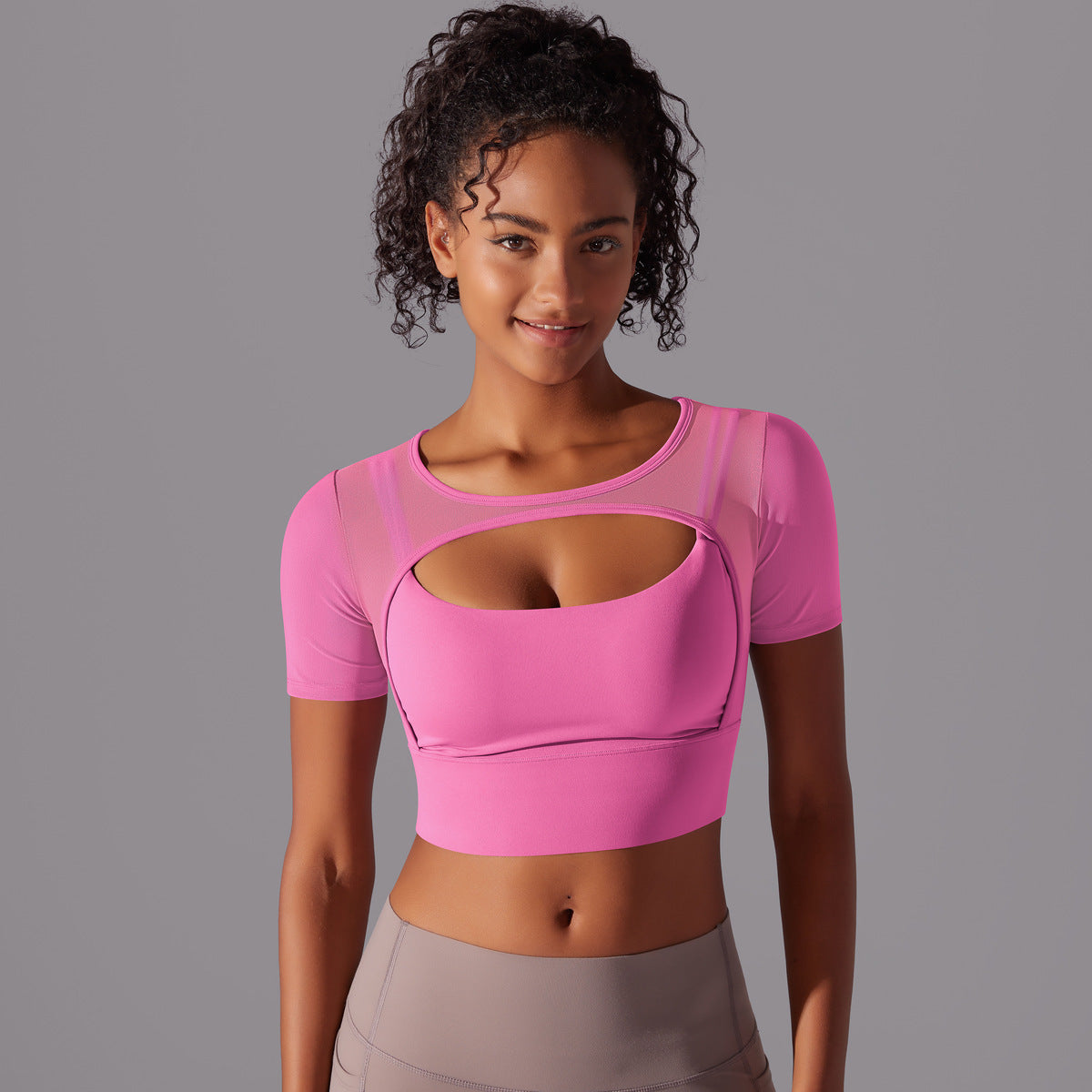 Fitness Double-Layer Yoga Top for Women – Breathable & Stylish Activewear