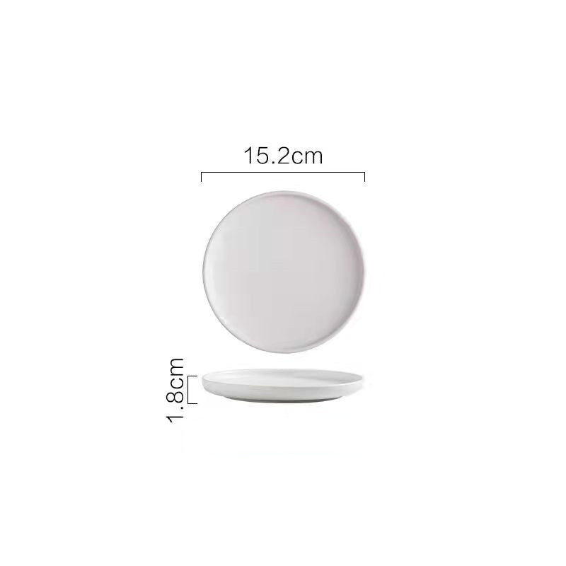 Nordic-Style Porcelain Tableware – Minimalist Solid Color Plates