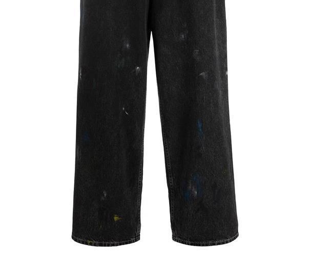 Splash Ink Paint Spots Loose Cargo Pants – Tie-Dye Straight-Leg Style