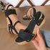 Spring & Summer Women's Buckle Rubber Sole Sandals