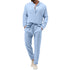Solid Color Casual T-shirt Long Sleeve Shirt & Trousers Suit