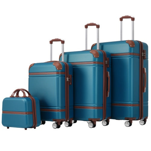 Hard Shell Luggage Sets – 4 Pieces (20" + 24" + 28" + Cosmetic Case) Spinner Suitcase with TSA Lock