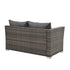4-Piece PE Wicker Outdoor Patio Furniture Set with Tempered Glass & Coffee Table
