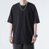 Autumn Men's Short-sleeved Loose Fit T-shirt Cotton Round Neck