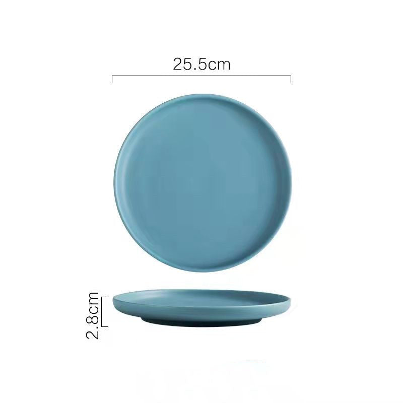 Nordic-Style Porcelain Tableware – Minimalist Solid Color Plates